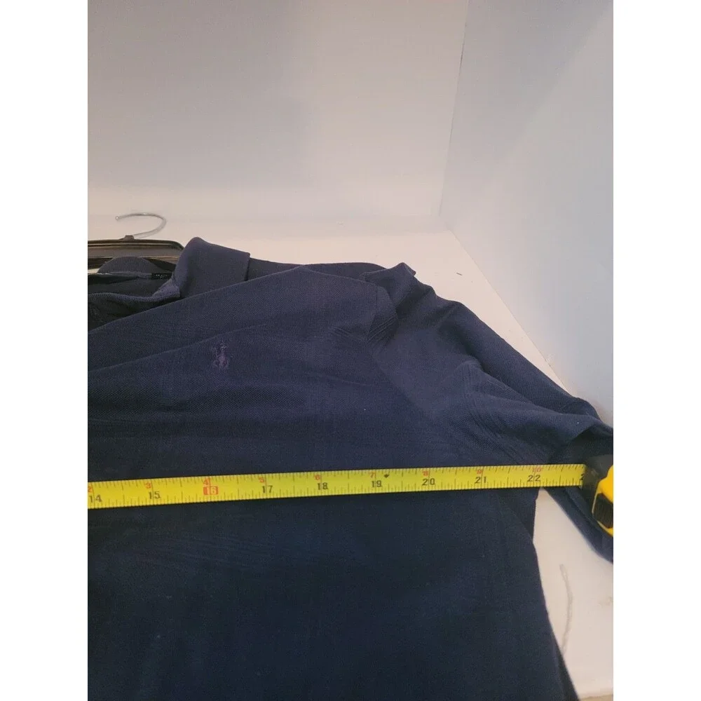 Mens Vintage Polo Golf Ralph Lauren Navy Blue Polo Shirt Size Large